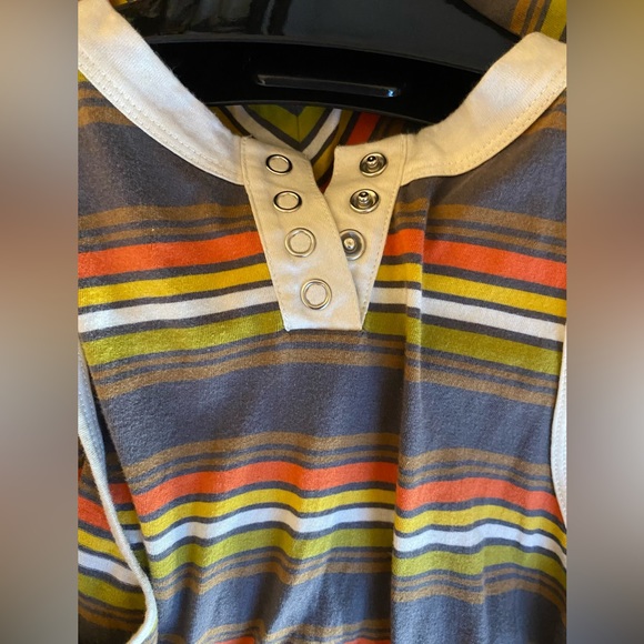 Women’s Olive Striped Sleeveless MIDI by orla Kiley size small - Picture 2 of 5